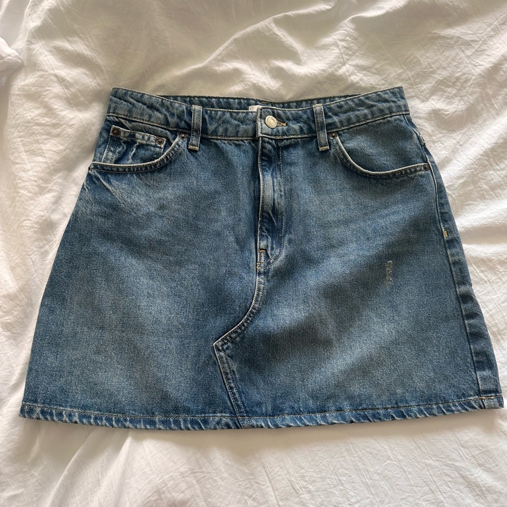 Denim mini skirt